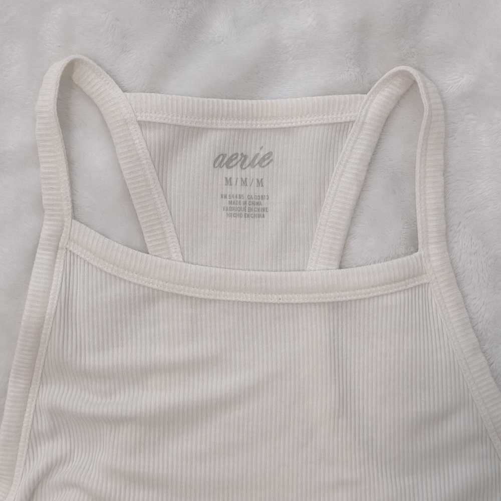 aerie Ribbed Racerback Cropped Tank - Picture 3 of 3
